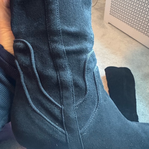 Aquitalia Italian waterproof Black Women's Suede Knee-High Boots - Picture 4 of 6